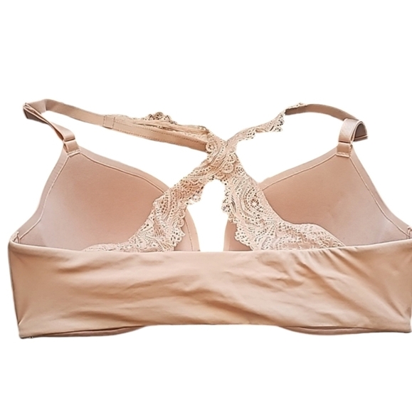 Soma enbliss luxe front closure lace back pink bra sz 32 C light underwire WL302 - Picture 4 of 6